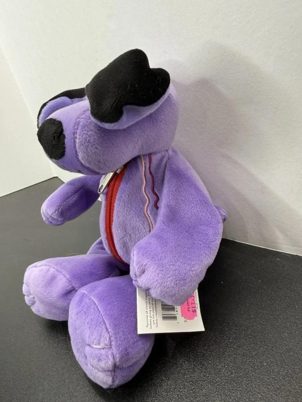 Vintage Rare Mary Meyer Heartstrings Stuffed Zipper Purple Dog Plush With Tags